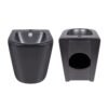 Акційний набір: Унітаз напольний Robin Ultra Quiet QT13226083AMB 660x360x855 Black + Біде напольне Robin QT13442141CMB 565x360x405