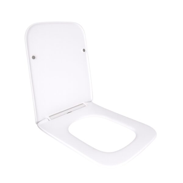 Сидіння для унітаза підлогового (Aries) 445×360×30 мм, White, з мікроліфтом? Slim Duroplast, Quick Release QT03228302W3 Qtap