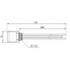 ТЕН з термостатом Galmet GE, 3 кВт, 230 В - 5/4" (1 1/4") (100-140 л) (41030001)