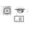 Кухонна мийка Brinex 3838 0,6 мм Satin (BRIN3835SAT06) Кухонна мийка Brinex 3838 0,6 мм Satin (BRIN3835SAT06)