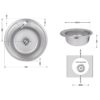 Кухонна мийка Brinex 490-A 0,6 мм Satin (BRIN490SAT06) Кухонна мийка Brinex 490-A 0,6 мм Satin (BRIN490SAT06)