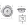 Кухонна мийка Brinex 510-D 0,8 мм Satin (BRIN510SAT08) Кухонна мийка Brinex 510-D 0,8 мм Satin (BRIN510SAT08)