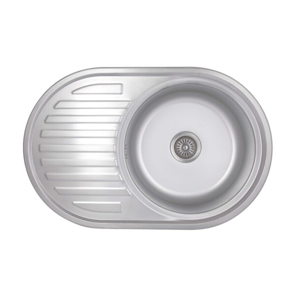 Кухонна мийка Brinex 7750 0,8 мм Satin (BRIN7750SAT08)