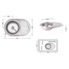 Кухонна мийка Brinex 7750 0,8 мм Satin (BRIN7750SAT08)