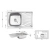 Кухонна мийка Brinex 7848 0,8 мм Micro Decor (BRIN7848MDEC08) Кухонна мийка Brinex 7848 0,8 мм Micro Decor (BRIN7848MDEC08)
