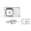 Кухонна мийка Brinex 7848 0,8 мм Satin (BRIN7848SAT08) Кухонна мийка Brinex 7848 0,8 мм Satin (BRIN7848SAT08)
