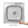 Кухонна мийка Brinex 5050 0,6 мм Satin (BRIN5050SAT06) Кухонна мийка Brinex 5050 0,6 мм Satin (BRIN5050SAT06)