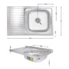Кухонна мийка Brinex 5080-R 0,6 мм Satin (BRIN5080RSAT06)