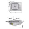 Кухонна мийка Brinex 6050-L 0,6 мм Satin (BRIN6050LSAT06)