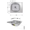 Кухонна мийка Brinex 6050-R 0,6 мм Satin (BRIN6050RSAT06) Кухонна мийка Brinex 6050-R 0,6 мм Satin (BRIN6050RSAT06)