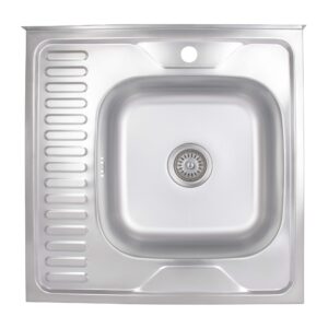 Кухонна мийка Brinex 6060-R 0,6 мм Satin (BRIN6060RSAT06) Кухонна мийка Brinex 6060-R 0,6 мм Satin (BRIN6060RSAT06)