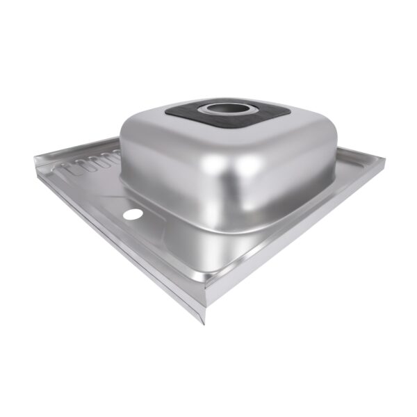 Кухонна мийка Brinex 6060-R 0,6 мм Satin (BRIN6060RSAT06)