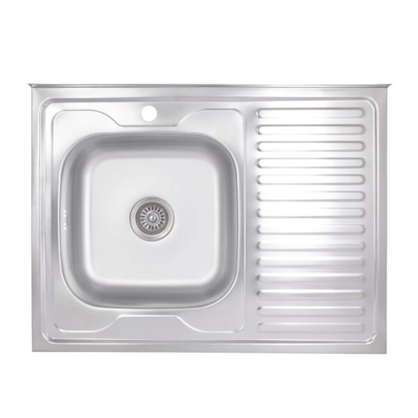 Кухонна мийка Brinex 6080-L 0,6 мм Satin (BRIN6080LSAT06) Кухонна мийка Brinex 6080-L 0,6 мм Satin (BRIN6080LSAT06)