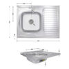 Кухонна мийка Brinex 6080-L 0,6 мм Satin (BRIN6080LSAT06) Кухонна мийка Brinex 6080-L 0,6 мм Satin (BRIN6080LSAT06)