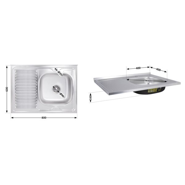 Кухонна мийка Brinex 6080-R 0,6 мм Satin (BRIN6080RSAT06) Кухонна мийка Brinex 6080-R 0,6 мм Satin (BRIN6080RSAT06)
