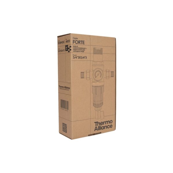 Фільтр самопромивний Thermo Alliance Forte 3/4" з редуктором для холодної води SF128W20C Фільтр самопромивний Thermo Alliance Forte 3/4" з редуктором для холодної води SF128W20C