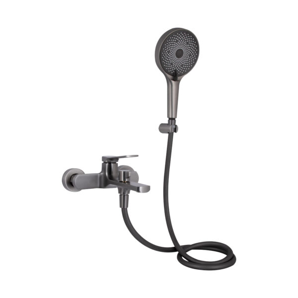 Змішувач для ванни Qtap Slavonice (з душовим гарнітуром) QTSLV259GMB48035 Gunmetal Black PVD Змішувач для ванни Qtap Slavonice (з душовим гарнітуром) QTSLV259GMB48035 Gunmetal Black PVD