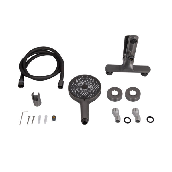 Змішувач для ванни Qtap Slavonice (з душовим гарнітуром) QTSLV259GMB48035 Gunmetal Black PVD Змішувач для ванни Qtap Slavonice (з душовим гарнітуром) QTSLV259GMB48035 Gunmetal Black PVD
