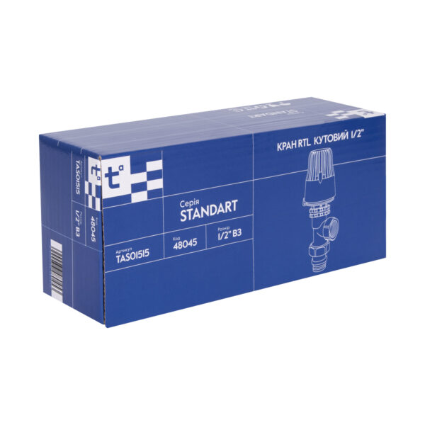Кран Thermo Alliance Standart RTL кутовий 1/2"ВЗ TAS01515 Кран Thermo Alliance Standart RTL кутовий 1/2"ВЗ TAS01515