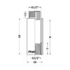 Удлинитель хромированный Thermo Alliance Forte 1/2"ВЗ, L=10 мм TAF1301510 Подовжувач хромований Thermo Alliance Forte 1/2"ВЗ, L=10 мм TAF1301510