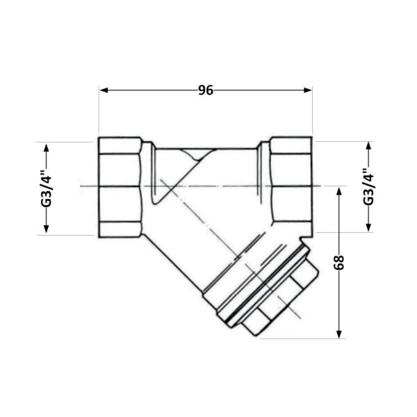 Фільтр косий Icma №50 грубої очистки 1 1/4"ВВ латунний 83050AG05 Фільтр косий Icma №50 грубої очистки 1 1/4"ВВ латунний 83050AG05