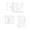 Унітаз підвісний Crow Rimless 485х340х330 мм, White, з сидінням Slim Duroplast/ Soft-close/ Quick Release QT05335171RW Qtap