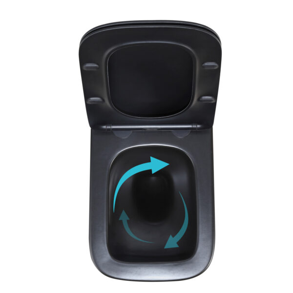 Унітаз підвісний Qtap Crow Ultra Quiet 485×340×290 мм, Matt Black, з сидінням Slim Duroplast/ Soft-close/ Quick Release Унітаз підвісний Qtap Crow Ultra Quiet 485×340×290 мм, Matt Black, з сидінням Slim Duroplast/ Soft-close/ Quick Release