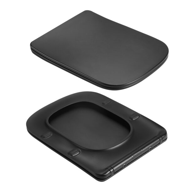 Унітаз підвісний Qtap Crow Ultra Quiet 485×340×290 мм, Matt Black, з сидінням Slim Duroplast/ Soft-close/ Quick Release Унітаз підвісний Qtap Crow Ultra Quiet 485×340×290 мм, Matt Black, з сидінням Slim Duroplast/ Soft-close/ Quick Release