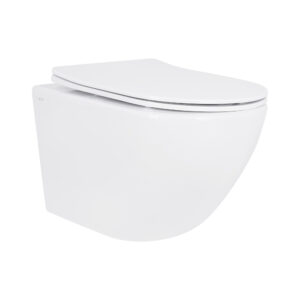 Унітаз підвісний Jay Rimless 485×360×320 мм, White, з сидінням Slim Duroplast/ Soft-close/ Quick Relase QT07335177RW Qtap Унітаз підвісний Jay Rimless 485×360×320 мм, White, з сидінням Slim Duroplast/ Soft-close/ Quick Relase QT07335177RW Qtap