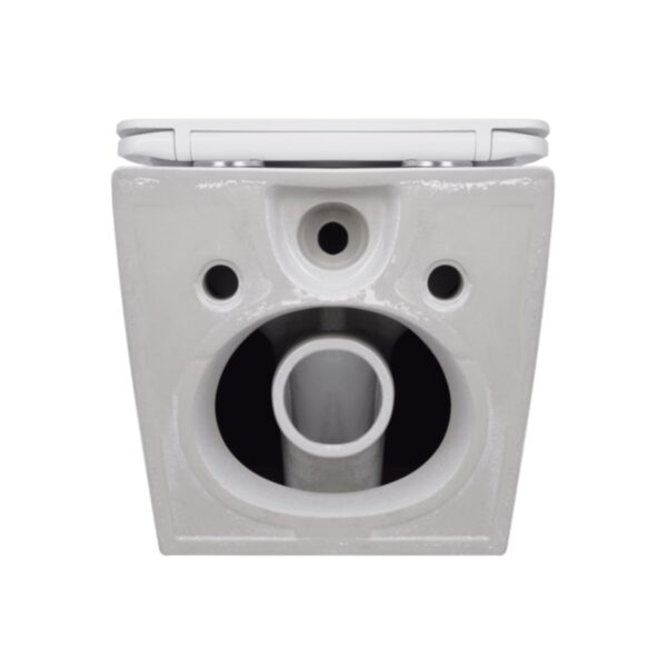 Унітаз підвісний Jay Rimless 485×360×320 мм, White, з сидінням Slim Duroplast/ Soft-close/ Quick Relase QT07335177RW Qtap