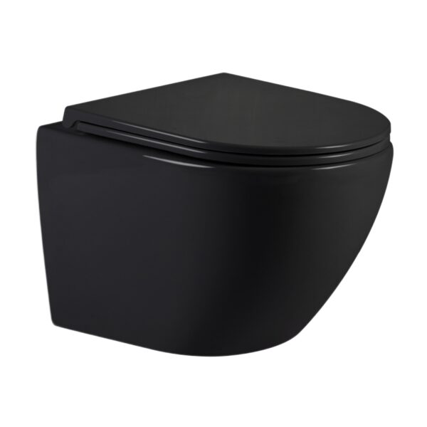 Унітаз підвісний Qtap Jay Ultra Quiet 485х360х320 мм, Matt Black, сидінням Slim Duroplast/ Soft-close/ Quick Relase QT07335177MB Унітаз підвісний Qtap Jay Ultra Quiet 485х360х320 мм, Matt Black, сидінням Slim Duroplast/ Soft-close/ Quick Relase QT07335177MB