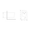 Біде підвісне Qtap  Swan 485х360х320 мм, White QT16555379W