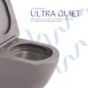 Унітаз підвісний Robin Ultra Quiet 490×365×325 мм, Stone Grey, з сидінням Slim Duroplast / Soft-close / Quick Release Унітаз підвісний Robin Ultra Quiet 490×365×325 мм, Stone Grey, з сидінням Slim Duroplast / Soft-close / Quick Release