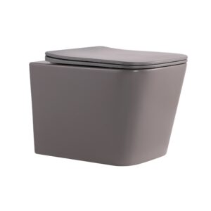 Унітаз підвісний Tern Ultra Quiet 490×365×325 мм, Stone Grey, з сидінням Slim Duroplast / Soft-close / Quick Release Унітаз підвісний Tern Ultra Quiet 490×365×325 мм, Stone Grey, з сидінням Slim Duroplast / Soft-close / Quick Release