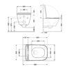 Унитаз подвесной Tern Ultra Quiet 490×365×325 мм, Stone Grey, c сиденьем Slim Duroplast / Soft-close / Quick Release Унітаз підвісний Tern Ultra Quiet 490×365×325 мм, Stone Grey, з сидінням Slim Duroplast / Soft-close / Quick Release