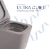 Унитаз подвесной Tern Ultra Quiet 490×365×325 мм, Stone Grey, c сиденьем Slim Duroplast / Soft-close / Quick Release Унітаз підвісний Tern Ultra Quiet 490×365×325 мм, Stone Grey, з сидінням Slim Duroplast / Soft-close / Quick Release