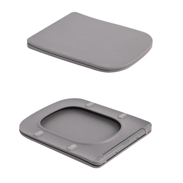 Унитаз подвесной Tern Ultra Quiet 490×365×325 мм, Stone Grey, c сиденьем Slim Duroplast / Soft-close / Quick Release Унітаз підвісний Tern Ultra Quiet 490×365×325 мм, Stone Grey, з сидінням Slim Duroplast / Soft-close / Quick Release