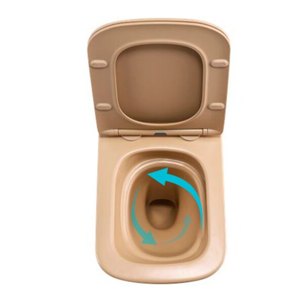 Унітаз підвісний Tern Ultra Quiet 490×365×325 мм, Beige, з сидінням Slim Duroplast / Soft-close / Quick Release QT17332303ASSB Унітаз підвісний Tern Ultra Quiet 490×365×325 мм, Beige, з сидінням Slim Duroplast / Soft-close / Quick Release QT17332303ASSB