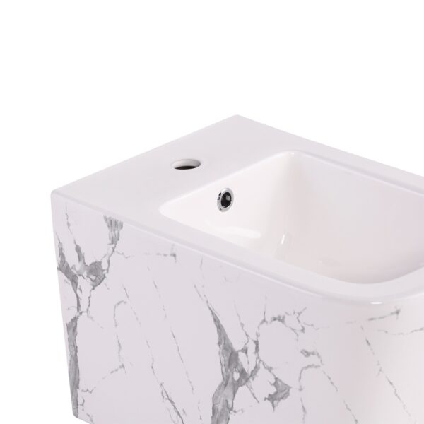 Біде підвісне Qtap Tern 520x350x330 мм, Marble QT17551303GMR Біде підвісне Qtap Tern 520x350x330 мм, Marble QT17551303GMR