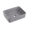 Раковина накладная Qtap Tern 480x370x135 мм, Stone grey, прямоугольная, с донным клапаном QT17116069SG Раковина накладна Qtap Tern 480x370x135 мм, Stone grey, прямокутна, з донним клапаном QT17116069SG
