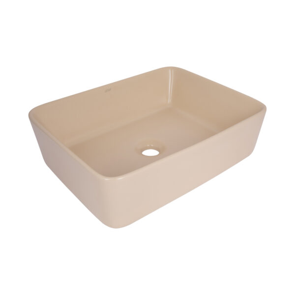 Раковина накладная Qtap Tern 480x370x135 мм, Beige, прямоугольная, с донным клапаном QT17116069SB Раковина накладна Qtap Tern 480x370x135 мм, Beige, прямокутна, з донним клапаном QT17116069SB
