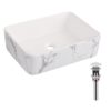 Раковина накладная Qtap Tern 480x370x135 мм, Marble, прямоугольная, с донным клапаном QT17116069MR Раковина накладна Qtap Tern 480x370x135 мм, Marble, прямокутна, з донним клапаном QT17116069MR