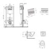 Готовое решение Qtap для ванной комнаты: подвесной унитаз Jay Ultra Quiet 520x360x320 + комплект инсталляции Nest 4 в 1 (круглая Готове рішення Qtap для ванної кімнати: підвісний унітаз Jay Ultra Quiet 520x360x320 + комплект інсталяції Nest 4 в 1 (кругла