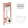 Готовое решение Qtap для ванной комнаты: подвесной унитаз Swan Ultra Quiet 520x360x320 + комплект инсталляции Nest 4 в 1 (круглая Готове рішення Qtap для ванної кімнати: підвісний унітаз Swan Ultra Quiet 520x360x320 + комплект інсталяції Nest 4 в 1 (кругла