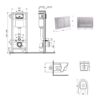 Готовое решение Qtap для ванной комнаты: подвесной унитаз Jay Ultra Quiet 520x360x320 + комплект инсталляции Nest 4 в 1 (квадратный Готове рішення Qtap для ванної кімнати: підвісний унітаз Jay Ultra Quiet 520x360x320 + комплект інсталяції Nest 4 в 1 (квадратна