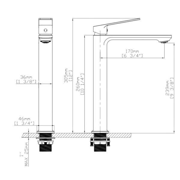 Змішувач для раковини високий Qtap Capricorn, Chrome (k26) QTCAP1060H102C48220 Змішувач для раковини високий Qtap Capricorn, Chrome (k26) QTCAP1060H102C48220