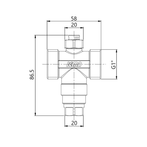 Клапан антифриз Icma №609 1" для теплових насосів 90609AF06 Клапан антифриз Icma №609 1" для теплових насосів 90609AF06
