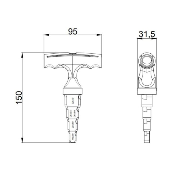 Калібратор Thermo Alliance для м/п труб d16-32 STD-405 Калібратор Thermo Alliance для м/п труб d16-32 STD-405