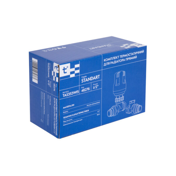 Термостатичний набір Thermo Alliance Standart прямий 1/2" TAS353W15 Термостатичний набір Thermo Alliance Standart прямий 1/2" TAS353W15
