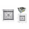 Lidz Handmade H5050H Мийка для кухні інтегрована Decor Honeycomb 2,5/0,5 мм LDH5050DEC48365